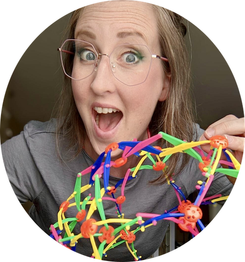 photo of Jana O'Connor, Speech Language Pathologist, holding a toy